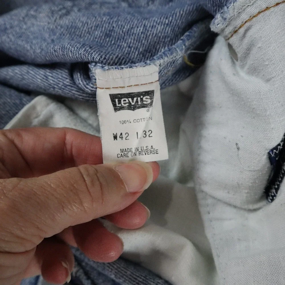 Vtg Levi's 540 Jeans Mens 42x32 Relaxed Fit 5-Pocket Stone Wash‎ Denim Blue USA